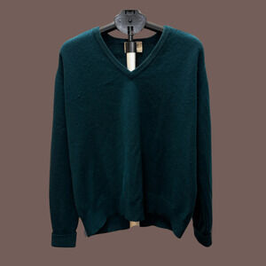 L.L. Bean Lambswool Sweater | Forest Green | Size XL | Vintage 80s
